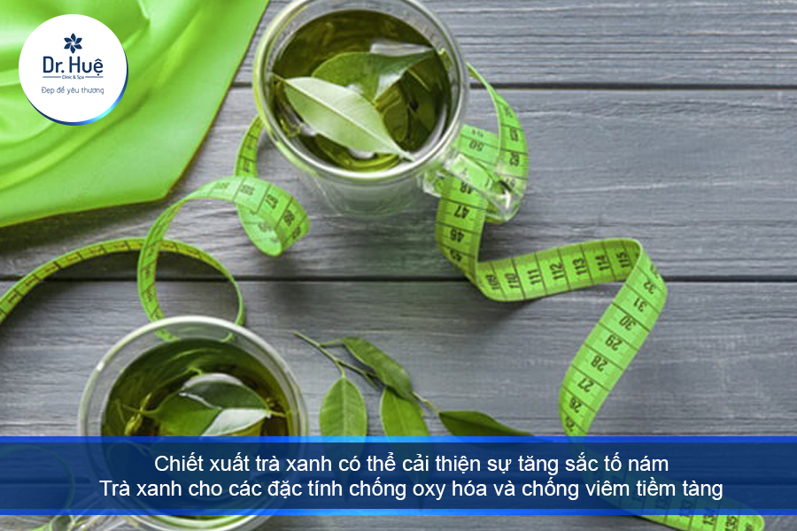 chiết xuất trà xanh giúp cải thiện nám 