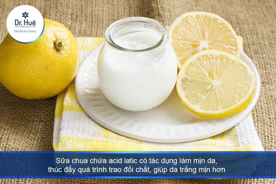 sữa chua không đường làm dịu da 