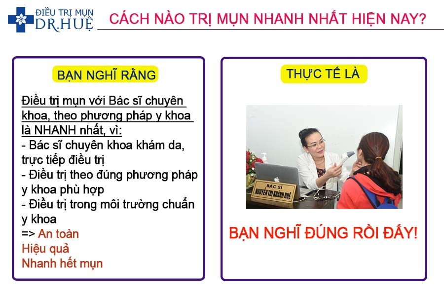 Cách nào trị mụn nhanh nhất hiện nay? - Điều trị mụn Dr Huệ - Hình 4