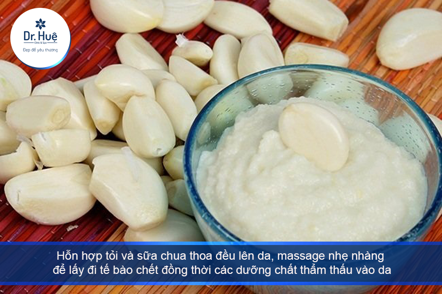 Mặt nạ tỏi và sữa chua