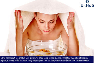 Cách xông hơi mặt đúng cách trị mụn tại nhà