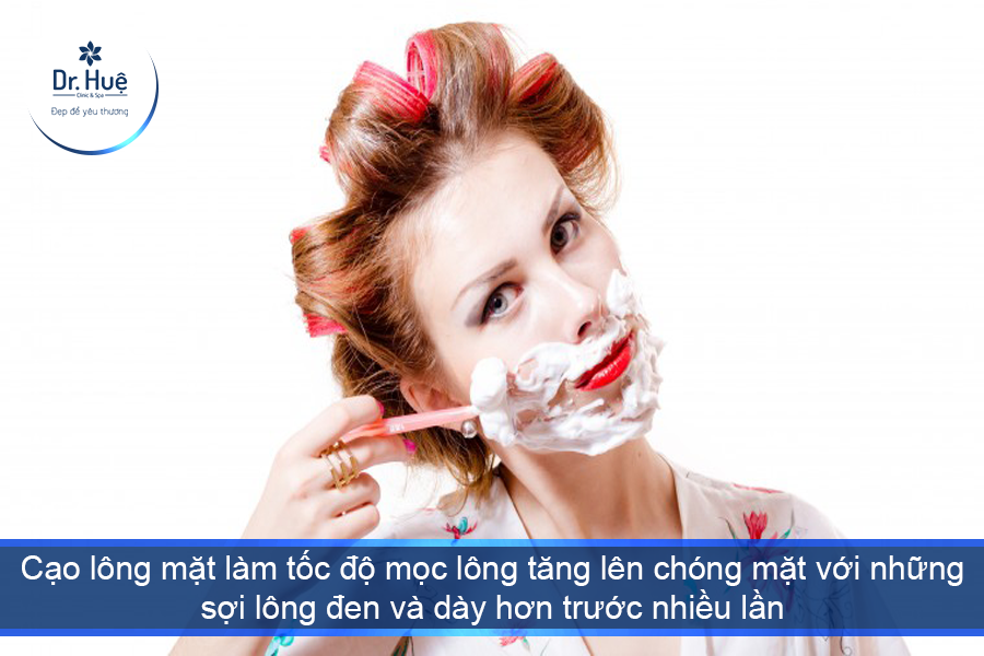 Không nên cạo lông mặt