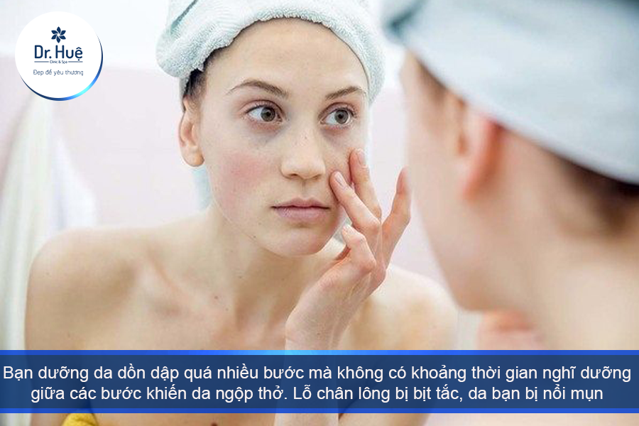 Khoảng cách giữa các bước dưỡng da 