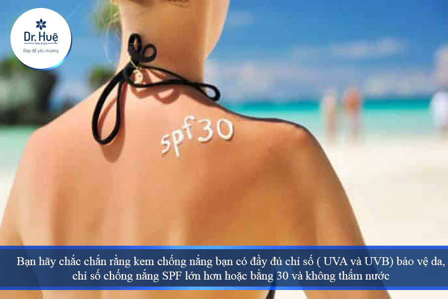 Kem chống nắng cần có đầy đủ chỉ số 