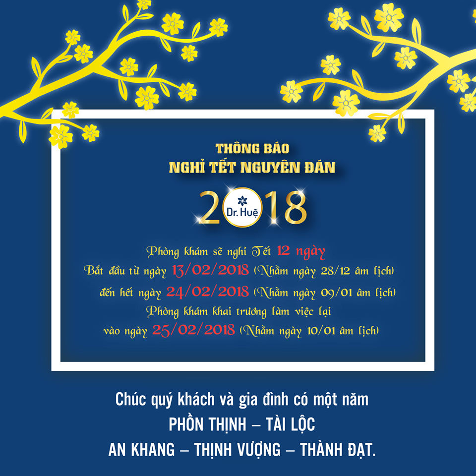 THÔNG BÁO LỊCH NGHỈ TẾT NGUYÊN ĐÁN 2018