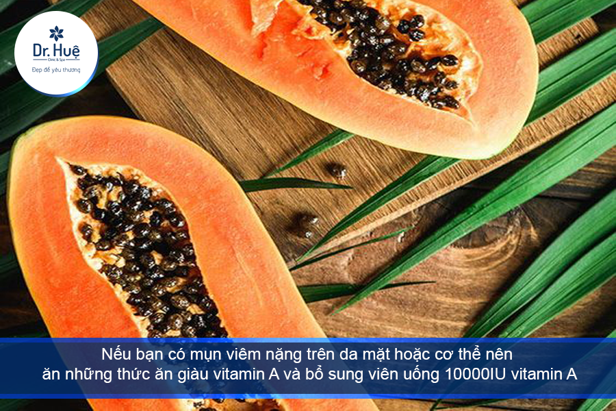 Trong đu đủ chứa nhiều vitamin A