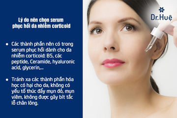 TOP 3 Các loại serum phục hồi dành cho da nhiễm corticoid
