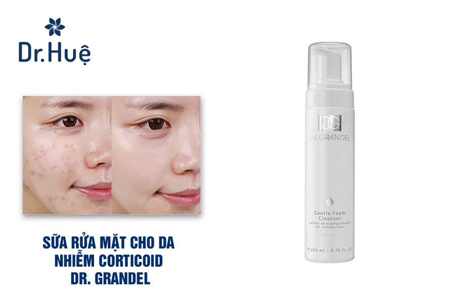 Sữa rửa mặt cho da nhiễm corticoid Dr. Grandel Gentle Foam Cleanser