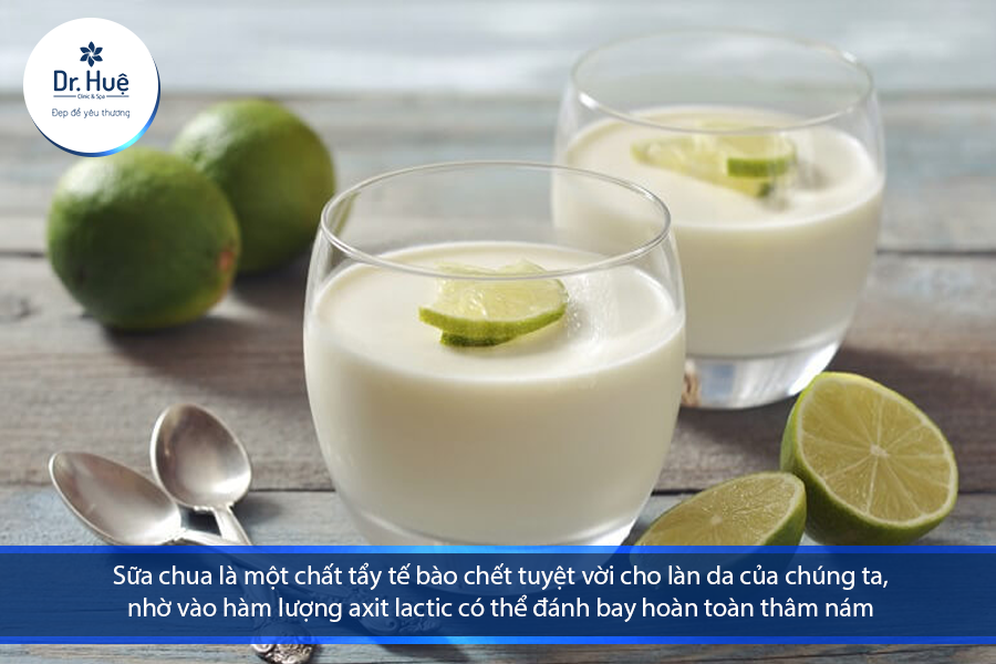 Dùng sữa chua trị nám 