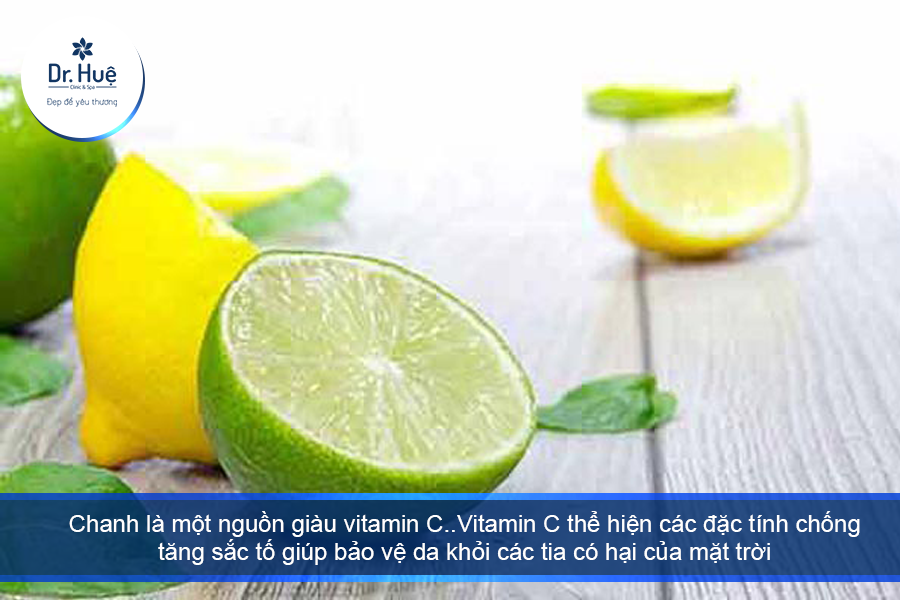 chanh là nguồn giàu vitamin C giúp điều trị nám hiệu quả 