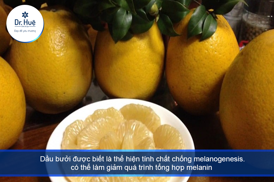 Dầu bưởi giúp ức chế tổng hợp melanin hiệu quả 
