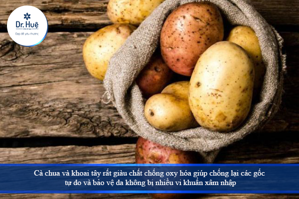 trị mụn bằng khoai tây 