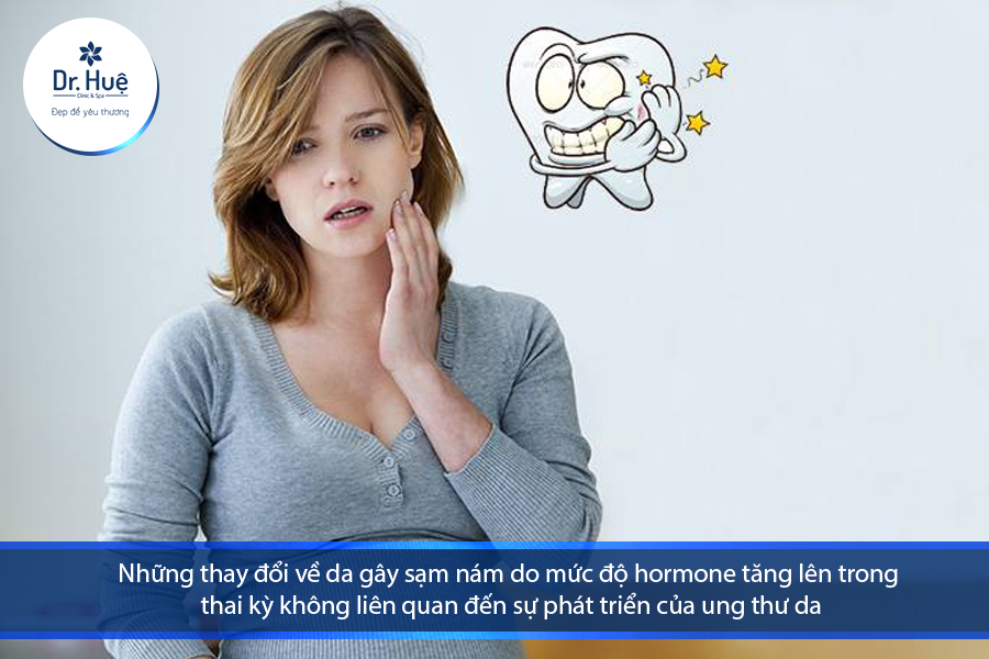 Những thay đổi về da do mức độ hormone tăng lên trong thai kỳ