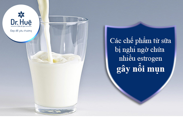 Các chế phẩm từ sữa có thể gây nổi mụn 